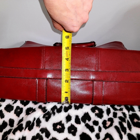 (SOLD) 3-Way Genuine Leather Shoulder Bag Work Tote Handbag - Picture 9 of 12